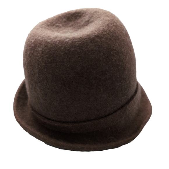 Toucan Collection Brown Wool Hat with Side Bow Fedora - Picture 6 of 6